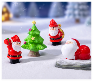 Lujo miniatura dibujos animados 3D resina <span class=keywords><strong>Navidad</strong></span> <span class=keywords><strong>Feliz</strong></span> <span class=keywords><strong>Navidad</strong></span> fiesta figura muñeco de nieve Santa ornamento resina personaje pastel Topper Decoración - Product Image 3