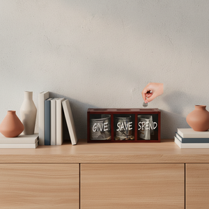 Hucha rectangular de madera <span class=keywords><strong>sin</strong></span> cerradura para billetes y monedas, ideal para niños y adultos, para dormitorio, sala de estar, lavadero o encimera. - Product Image 6