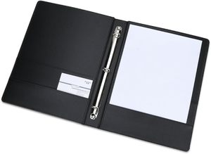 Carpeta de Anillas KINGFOM A4 de Piel Sintética para Negocios con Carpeta de Archivos y Tarjetero (Carpeta de 3 Anillas Negra) - Product Image 2