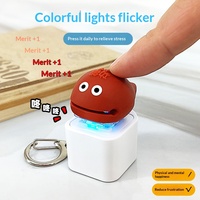 Porte-clés LED personnalisé en forme de coucou, clé de clavier lumineuse, jouet anti-stress, capuchon de clavier, idéal pour cadeaux promotionnels
