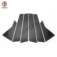 Karbon Fiber araba dış pencere sütun B Pillar Sticker Honda Civic 2016 için 2006-2011 8th 10th aksesuarları