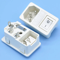 AC-01 Mâle/Femelle Blanc Prise AC Alimentation IEC Plug 5 - 6 - 7 - 9 Pins Panneau De Montage Jack