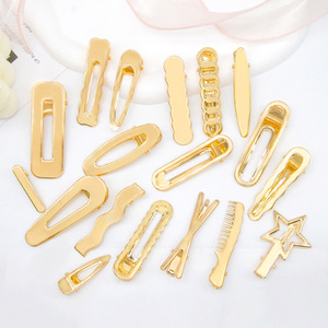 Pinzas para el pelo de metal chapado en oro con diseño de estrella, para uso diario, pinza de fijación, verano 2023, origen Yiwu - Product Image 1