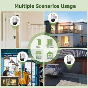 Alarma Inalámbrica para Puerta y Ventana Daytech DA03S con Sensor Magnético Antirrobo de 120dB y 4 Pilas <span class=keywords><strong>LR44</strong></span> para el Hogar - Product Image 2