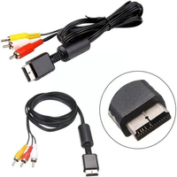 Kabel AV Video Audio koaksial untuk Sony untuk Playstation 1 2 3 PS1 untuk konsol PS3 komposit 3 kabel tembaga RCA Multi-Game