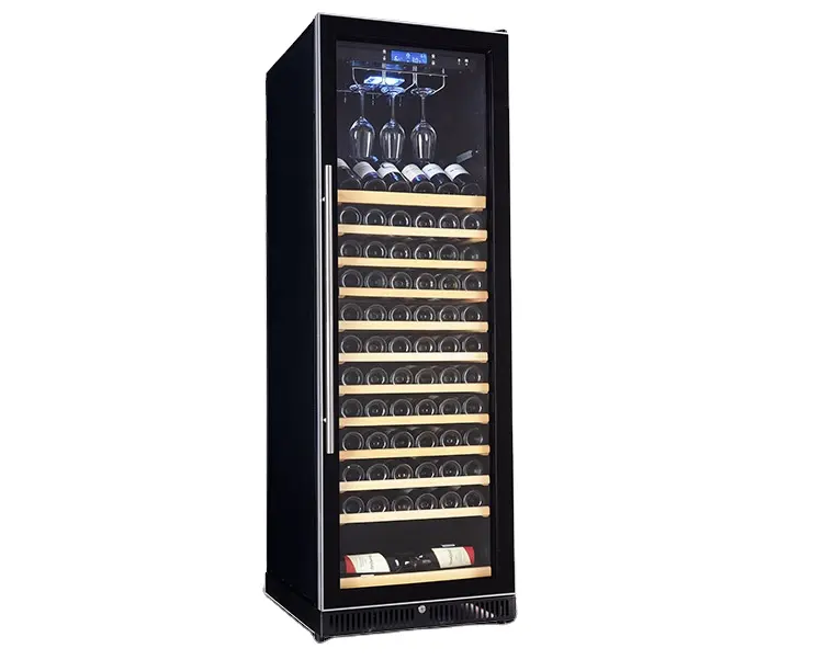 2022 yeni mavi LED ışık kompresör şarap dondurucu soğutucu makine