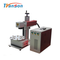 Mini machine de gravure laser à fibre de stylo 20w 30w 50w avec table de travail rotative pour gobelets stylos gravure machine de marquage laser à fibre