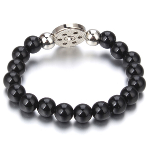 Pulseras de Cuentas con Botón a Presión y Logotipo Personalizable, Pulsera Elástica de Piedras de Vidrio y Perlas de Moda para Diabéticos Tipo 1 y <span class=keywords><strong>2</strong></span>, Regalo con Forma de Corazón - Product Image 6