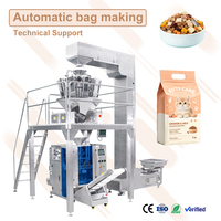 Machine d'emballage de nourriture pour chatons avec peseuse multi-têtes, équipement d'ensachage vertical automatique pour usine alimentaire
