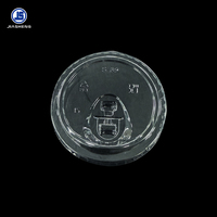 Gobelet en plastique PET transparent écologique avec couvercle, design à paroi simple, pour jus, boba, café, lait, thé