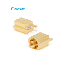 Extremo macho del conector RF GPPO Mini-SMP con longitud de lanzamiento de 5,6mm Material de latón DC 40GHz para aplicaciones de PCB y RF