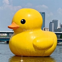 Canard en caoutchouc géant flottant sur l'eau en PVC pour la publicité, ballon gonflable jaune à vendre