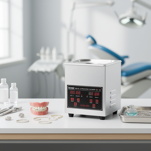 Limpiador ultrasónico digital de 1.3L con temporizador, cesta y calentador para limpieza de joyas, dentaduras postizas y limpieza dental - Product Image 2