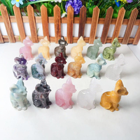 Vente en gros de cristaux de quartz naturels sculptés à la main de 50 mm, pierres de guérison, cristaux artisanaux, chat sans poils pour la décoration