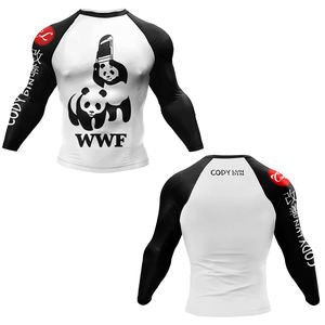 Großhandel Sonnenschutzbekleidung Kompressionshemd Rashguard Fitness langärmelig Sublimation Bjj Jiu-Jitsu Rashguard - Product Image 2