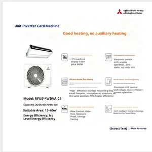 Climatisation centrale <span class=keywords><strong>Mitsubishi</strong></span> <span class=keywords><strong>Heavy</strong></span> <span class=keywords><strong>Industries</strong></span> et Haier de 3 tonnes pour salons et salles à manger - Product Image 2