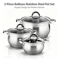 Ensemble de casseroles de haute qualité, écologiques, de style américain, en acier inoxydable, 6 pièces, fond capsule, compatible induction