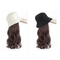 Vente en gros, couverture complète de la tête, bob pour femmes, noir, rouge, cheveux longs bouclés, bob