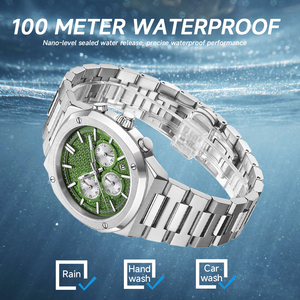 Custom 316L Stainless Steel Case Back Japan Movement High End Wrist Quartz Men Chronograph Watch - Product Image 3