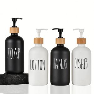 Soap Dispenser with Tray 2 Pack Hand and Dish Soap Bottle for <b>Bathroom</b> and Kitchen - Product Image 4