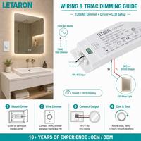Controlador LED para Espejo de Baño, con Certificación FCC ETL, Garantía de 30000H, Protección Contra Cortocircuitos, 12V 24V, TRIAC, Regulable