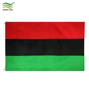 Fast delivery 3*5ft 75D Polyester Red Black Green Pan African Flag