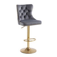 Nouveau Tabouret de Bar Haut Pivotant Sans Accoudoirs en Métal, Style Décontracté Moderne et Luxe Léger, pour Bar à Domicile