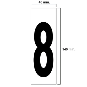 Numero Adesivo 46x140 mm. No. 8 - Product Image 2