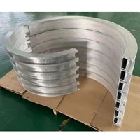 Profilé d'extrusion en aluminium CNC OEM, cadre de pare-chocs incurvé pour robot AMR AGV