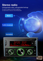 Reproductor de Música MP3 para Auto Portátil de 2 Din, Carga Rápida, Manos Libres, Sintonizador de Radio FM/SD/USB, Compatible con Formato de Audio APE, Cargador para Auto