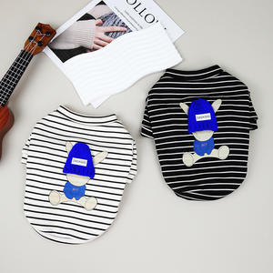 Automne et hiver chien minimaliste rayures pull pull décontracté chat <span class=keywords><strong>deux</strong></span> pattes Teddy poméranien vêtements pour animaux de compagnie chien vêtements - Product Image 3