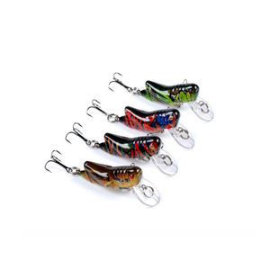 4,5 cm <span class=keywords><strong>Cricket</strong></span>/saltamontes Crankbait señuelo de pesca plástico duro criatura cebos para Río lago <span class=keywords><strong>Stream</strong></span> pesca - Product Image 2