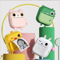 Cámara Instantánea para Niños, 4.8K 1080P, Grabación de Video, Selfie, Cámara Digital, Linda Cámara Infantil de Dibujos Animados, Impresión Instantánea Portátil
