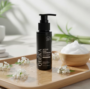 QBEKA แชมพูสระผมสำหรับผู้ชาย สูตรทำความสะอาดล้ำลึก ป้องกันรังแค เสริมสร้างการดูแลเส้นผมและหนังศีรษะ - Product Image 1