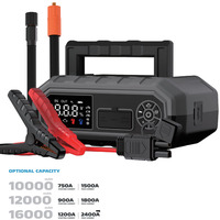 Démarreur de voiture multifonctionnel 3000A de pointe, gonfleur de pneus 150 PSI, chargeur rapide PD 45W, booster de batterie polymère 74Wh