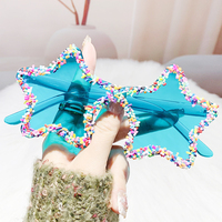 Lunettes de fête en strass couleur bonbon en forme de cœur et d'étoile |   Lunettes de soleil scintillantes pour femmes, accessoires de mode pour la photographie, la scène et les fêtes