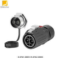 Connecteur d'alimentation industriel circulaire étanche LP32 2-5 broches, fiche mâle IP67 600V/300V 120A/80A/50A -40~+85°C pour connexions de câbles