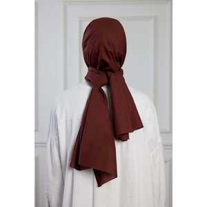 Pañuelo de Algodón Puro para Mujeres Musulmanas, Otoño, Invierno, Primavera, Verano, Estampado Floral Cuadrado, Último Logotipo Disponible, Color Chocolate - Product Image 1