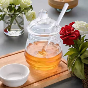 Gran oferta, tarro de cristal redondo para miel, muestra gratis para un almacenamiento eficiente de alimentos en la cocina, especias, encurtidos, mermelada, gelatina, otros condimentos - Product Image 3