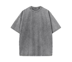 MT2692 Fabricant de vêtements de Guangzhou Cusotom Heavyweight 300 Gsm 100% T-shirts surdimensionnés en coton lavés à l'acide pour hommes - Product Image 5