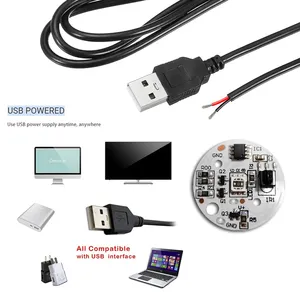 Dc 5V RGB vòng dẫn Hội Đồng Quản trị với 1.5M USB chuyển đổi cáp IR không dây điều khiển từ xa 3 Wát điện áp thấp đầy màu sắc Gradient - Product Image 2