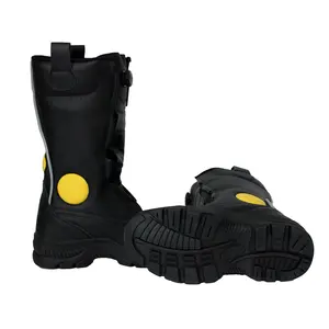 Fire and rescue fire fighting safety boots with steel toecap fireproof shoes