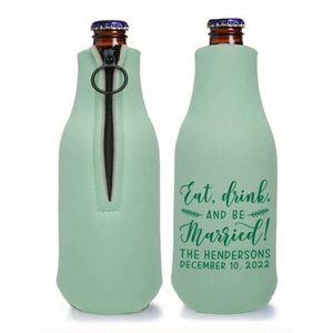 Enfriador de Botellas Plegable de Espuma con Cierre, Recuerdos Personalizados para Bodas, Aislantes de Bebidas, Porta Botellas, Recuerdos para Fiestas - Product Image 1
