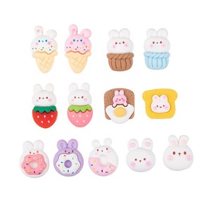 2023 Kawaii Nail Art Charms mignon lapin résine bijoux de dessin animé joyeux nouvel an décorations d'ongles breloques 3d appuyer <span class=keywords><strong>sur</strong></span> les ongles - Product Image 5