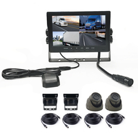 7 pouces IPS LCD Split moniteur TFT pare-brise bureau carte SD télécommande 4G WIFI GPS caméra de recul Carplay camion aide à l'inversion