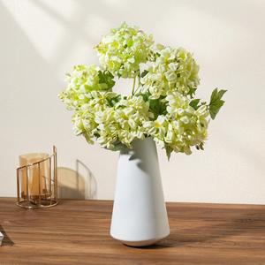 Fleurs artificielles d'hortensia Meng Jie en soie blanche pour décoration intérieure et accessoires de mariage - Product Image 1