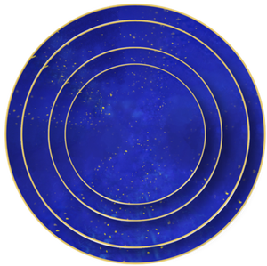<span class=keywords><strong>Royal</strong></span> <span class=keywords><strong>Albert</strong></span> Blue Starry Sky Bone China Juegos de utensilios de cocina Decoración de mesa de Navidad Cena grabada elegante Eventos al aire libre Fiestas - Product Image 1