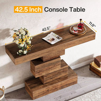 Table d'entrée en bois massif de style japonais Wabi-sabi, table console irrégulière créative pour la maison ou l'hôtel