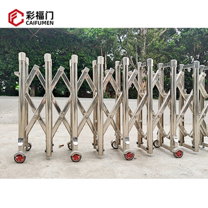 Ultimo stile in acciaio inox fisarmonica blocco stradale pieghevole Guardrail formato personalizzabile centro commerciale manuale in coda cancello di isolamento - Product Image 5