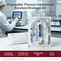 Kit de thoracocentèse vétérinaire pour petits animaux avec dilatateur jetable